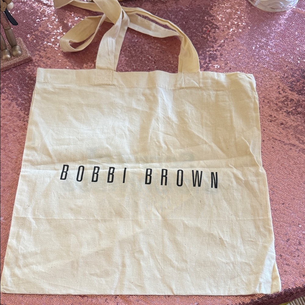 Bobbi Brown ivory Tote  15 inches tall book bag shopping bag